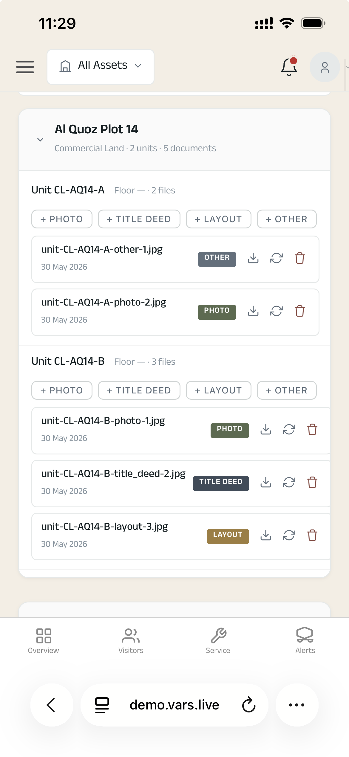 Data - Unit files (phone)