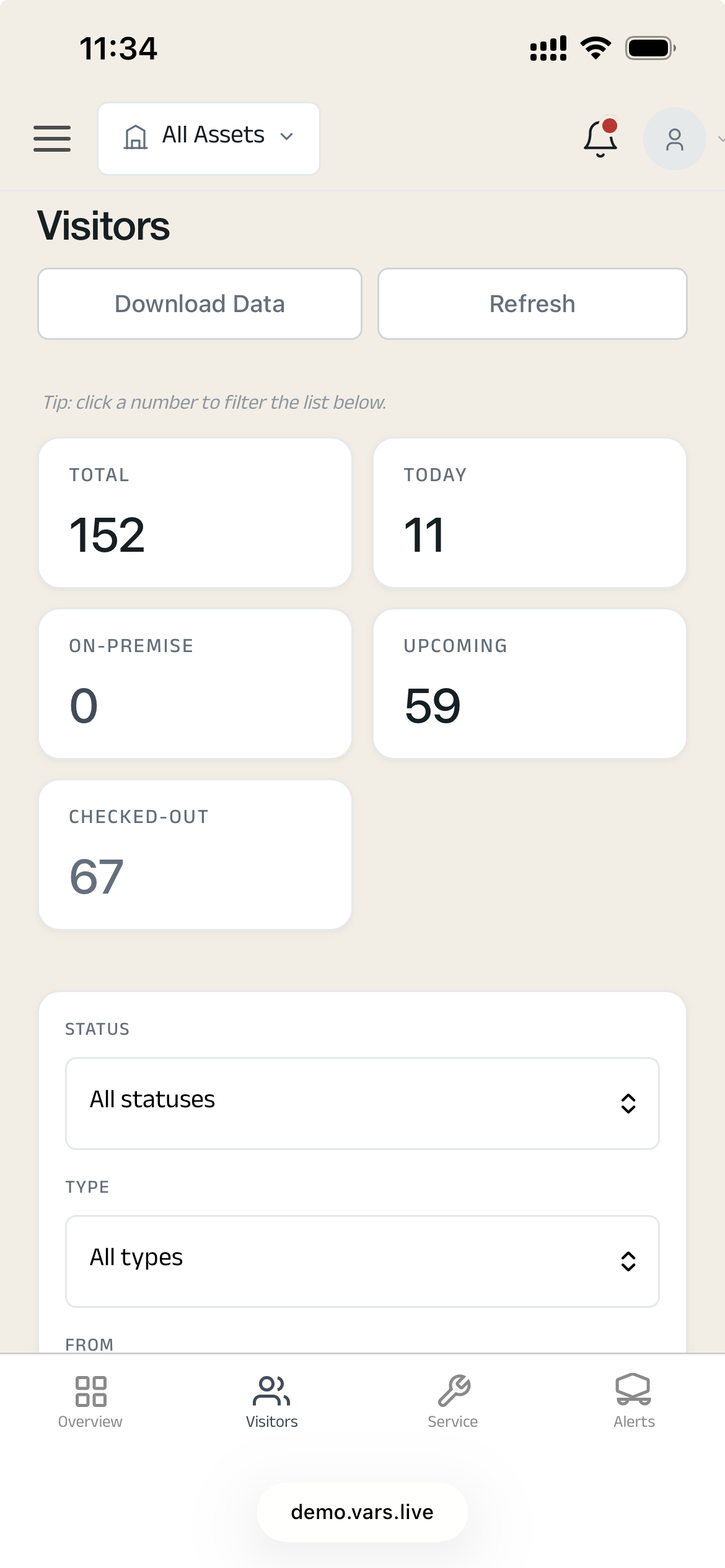 Operations - Visitors (phone)